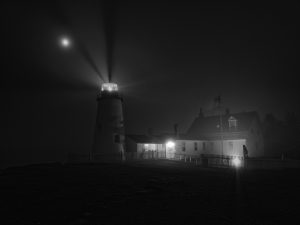 Pemaquid Lighthouse, Lost in the Evening Fog of the Past