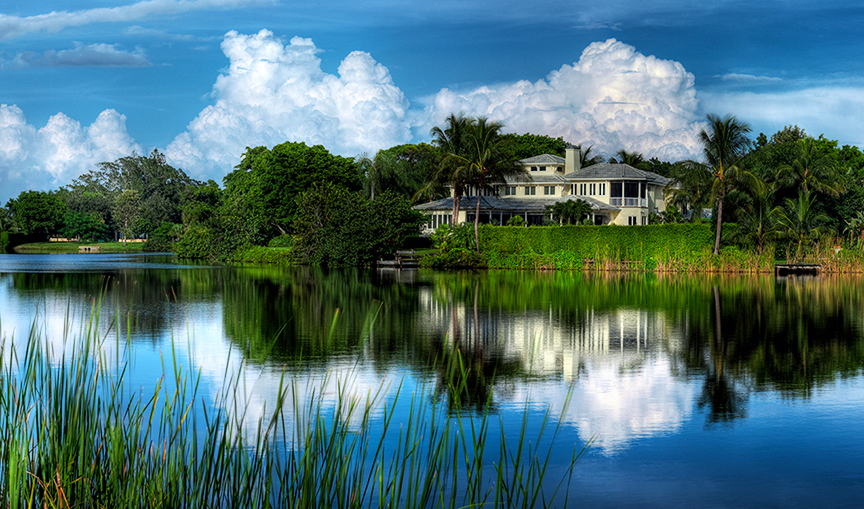 Residential-Pano-Naples-house-with-pond