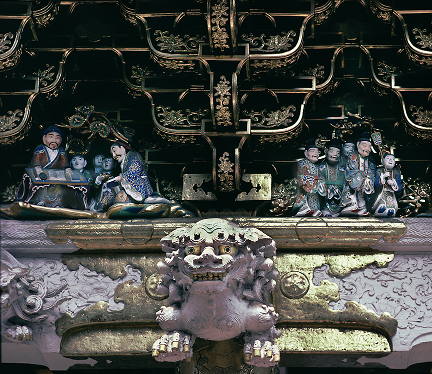 Monk Figures on Temple